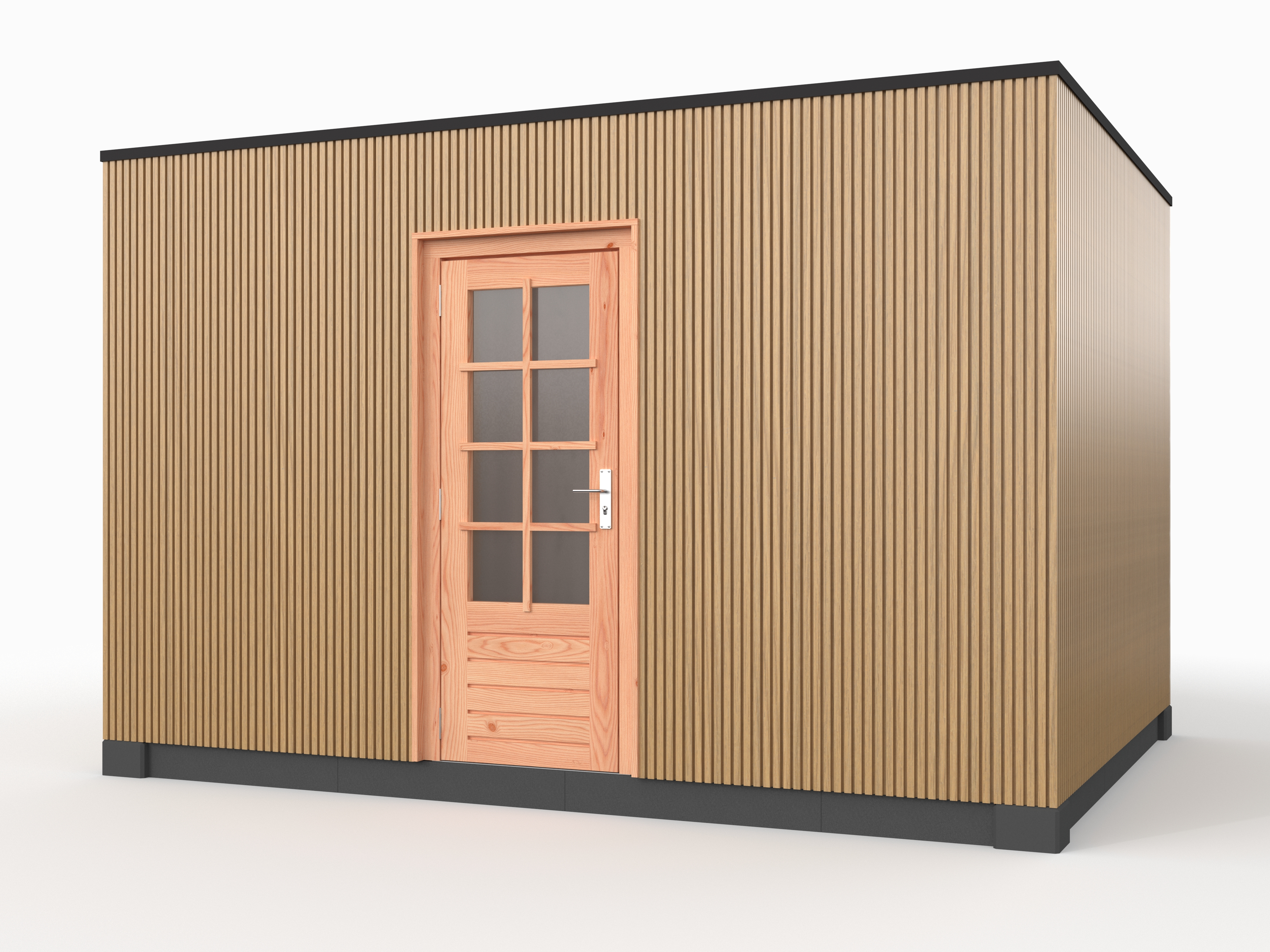 Douglas overkapping, 400 x 300, met schuur, Westwood Rhombus Red Cedar - Afbeelding 1